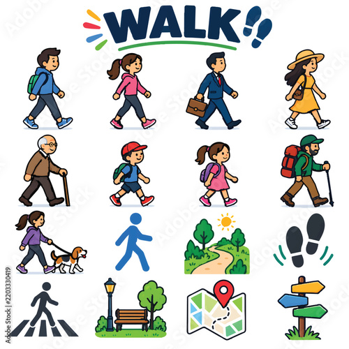 Person Walking Outdoors Along Path for Exercise Healthy Lifestyle and Leisure Concept
