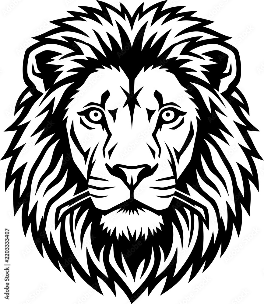 Fototapeta premium lion head vector