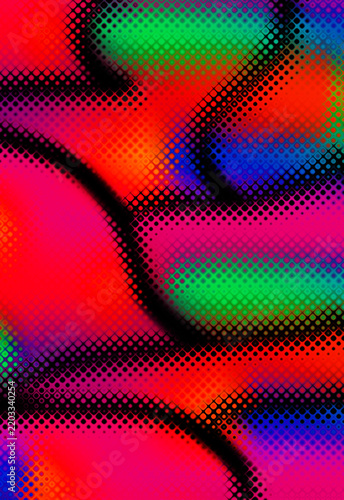 Diseños de dibujos abstractos a todo color