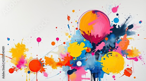 Abstract 3D Geometric Shapes with Vibrant Colors and Luxurious Golden Glow