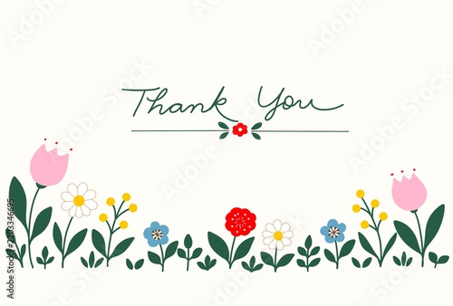 北欧スタイルシンプルなThank Youカード