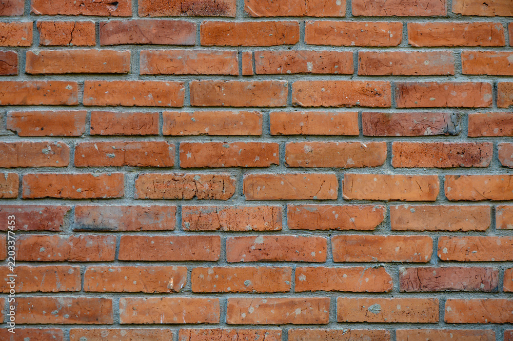 Fototapeta premium Horizontal Red Brick Wall Textured Background