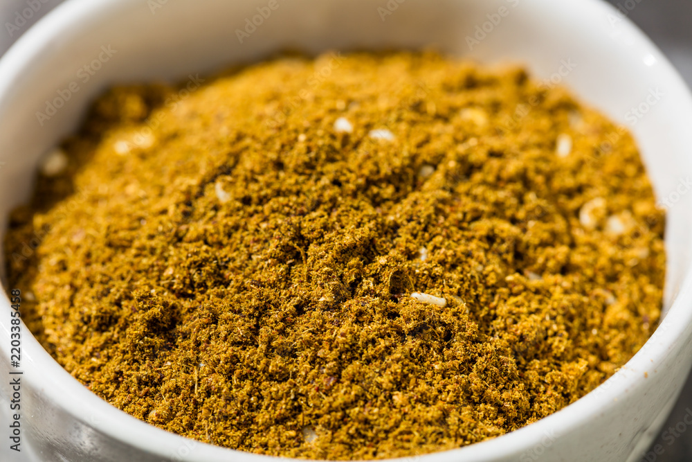 Obraz premium Organic Dry Zaatar Spices in a Bowl