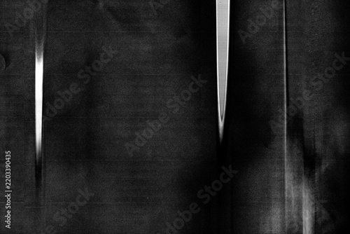 Analog scan and film interference overlay texture collection featuring horizontal scan lines, bright light streaks, film grain, distorted bands and monochrome black and white noise effects, ideal for 