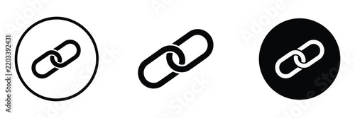 Link icon set featuring URL, webpage, chain, hyperlink, browser, external link, and internet navigation symbols
