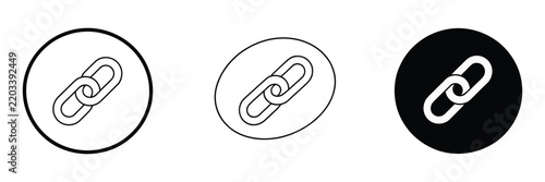 Link icon set featuring URL, webpage, chain, hyperlink, browser, external link, and internet navigation symbols