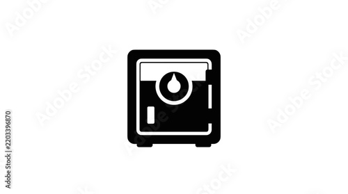 Secure oil storage safe icon symbol.