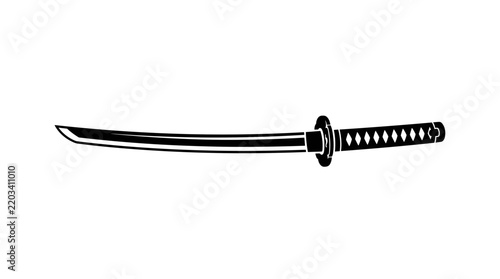 Japanese Katana Sword Silhouette.