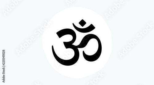 Om symbol sacred mantra spiritual icon.