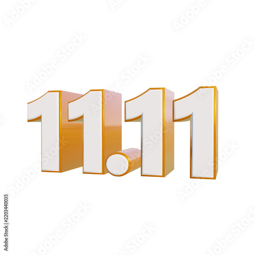 11.11 Sale 3D Number