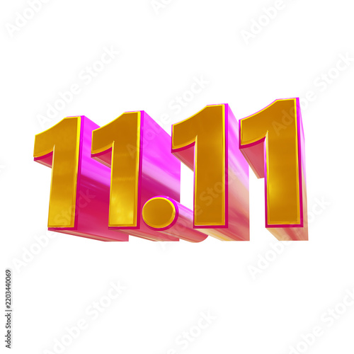 11.11 Sale 3D Number