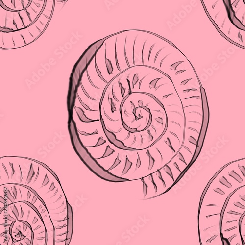 seamless pattern with spirals wrapping paper digital illustration art texture textile wallpaper colorful apparel image 