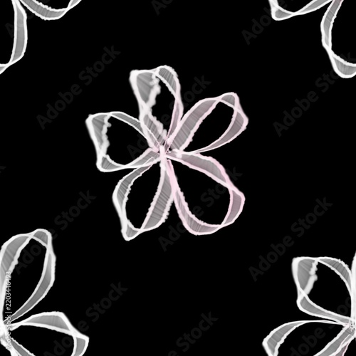 black and white flower