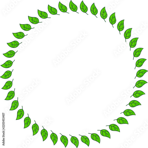 green leaves frame