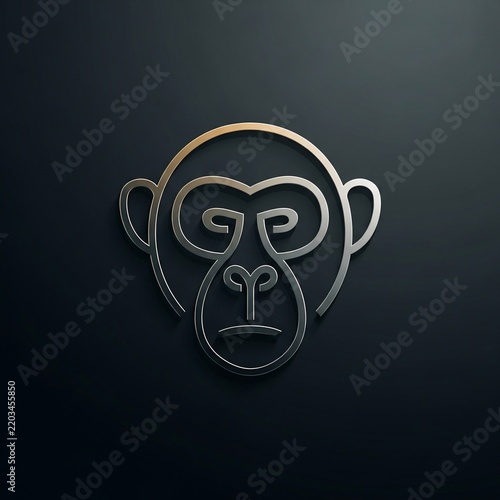Monochrome Simian Silhouette