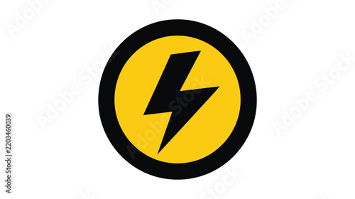Electricity sign vector symbol for high voltage hazard