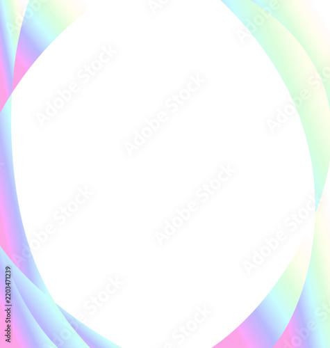 Abstract Holographic Frame Vector Background Modern Iridescent Border Design Decorative Graphic Element