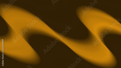 Abstract yellow wave pattern moving horizontally against a dark brown background