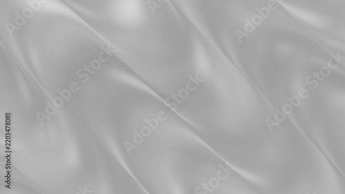 Smooth silver fabric waves moving in a continuous loop pattern