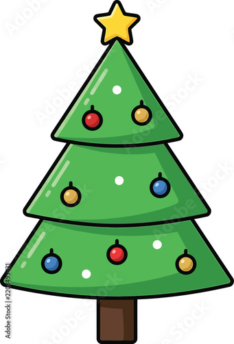 christmas tree vector illustration