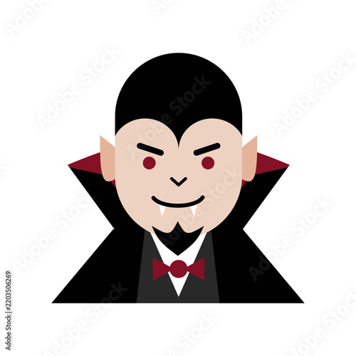 Halloween vampire character flat design vector illustration. cartoon vampire illustrations, retro gothic horror bat and vampire vector icons for party invitations. Halloween vampire cartoon characters