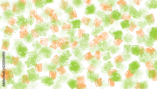Light green and orange pop bubbly candy background