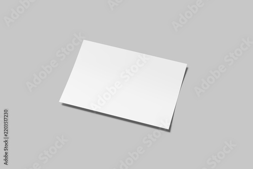 Landscape flyer blank mockup