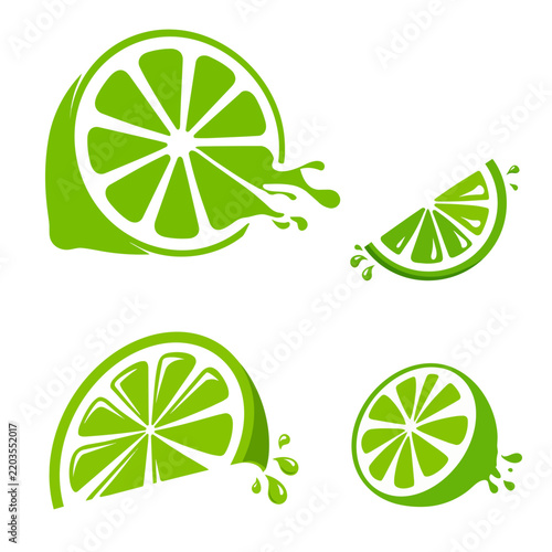 Original fresh citrus slice vector icon on white background.