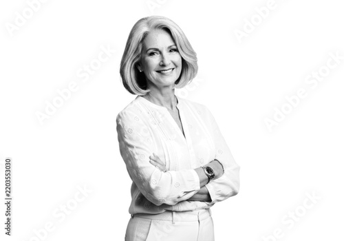 Woman smiling while holding a phone in a pixelated style Vector, illustration