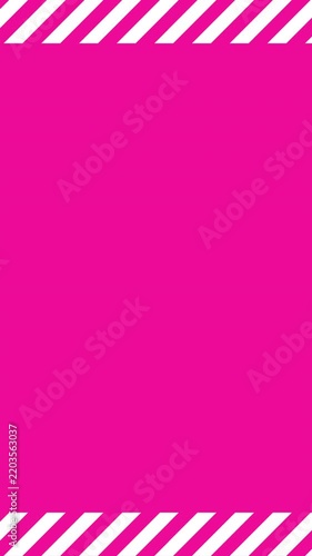 Pink Background with White Scrolling Stripes Portrait Loop Background 4K