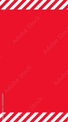 Red Background with White Scrolling Stripes Portrait Loop Background 4K