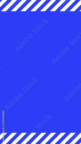 Blue Background with White Scrolling Stripes Portrait Loop Background 4K
