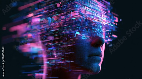 Vibe coding artificial intelligence Software Development programming concept. 3d illustration
