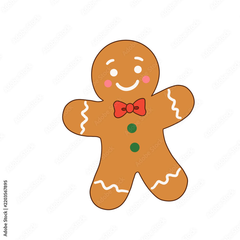 Obraz premium gingerbread man isolated on white