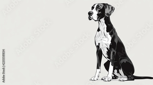 Great Dane Sitting
