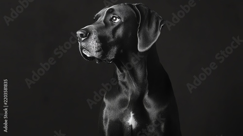 Black Dog Portrait