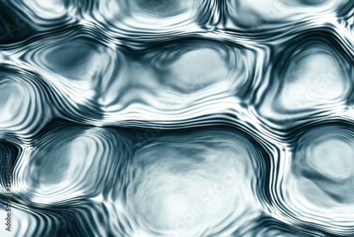 Abstract Underwater Ripple Texture in Blue and Silver