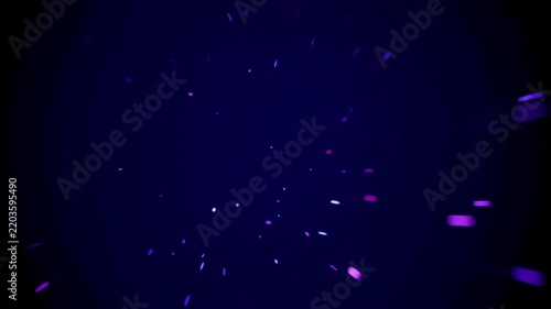 Colorful abstract light tunnel with glowing streaks and particles rushing toward a bright center, transitioning into deep blue space, digital motion background animation