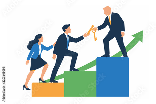 Leadership Succession Planning with Key and Baton Handoff