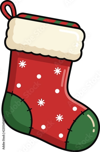 christmas stocking with gifts