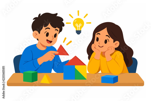 Peer Tutoring Students Solving a Geometric Learning Puzzle