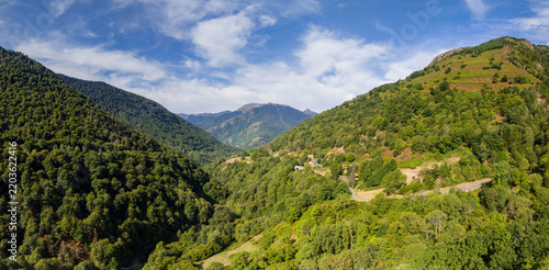 Route to Pic de Cabrere and the Labach forests, Melles, Haute-Garonne department, Midi-Pyrénées, France