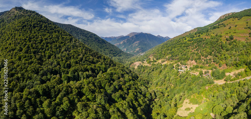 Route to Pic de Cabrere and the Labach forests, Melles, Haute-Garonne department, Midi-Pyrénées, France