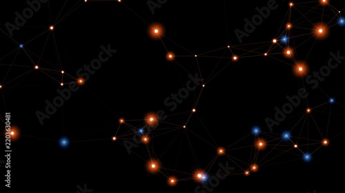 Abstract Digital Technology Network Plexus Connections Loop Video