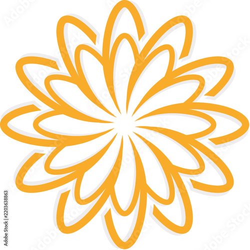 Gold Flower Pattern Ornament Logo Template Illustration Design. Vector EPS 10.