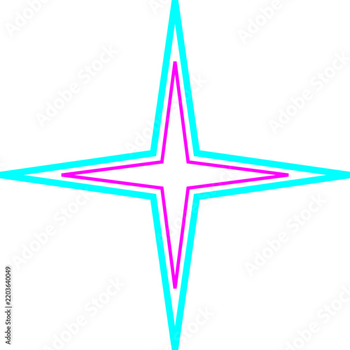 Vibrant Neon Spark Geometric Star Vector Illustration For Modern Graphic Design And Digital Art Creative