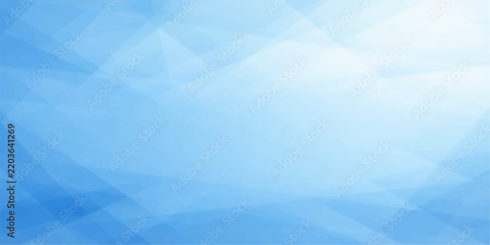 Obraz premium Abstract geometric background with overlapping light blue translucent shapes and soft gradient lighting.