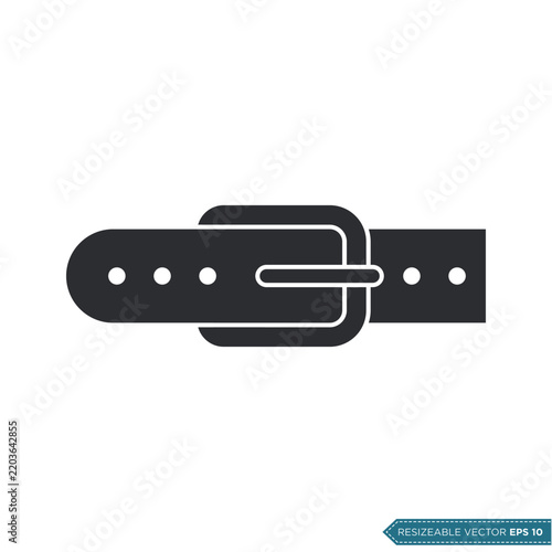 Belt Icon Vector Template Flat Illustration Design