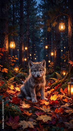 Autumn Wolf Pup