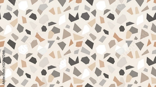 Elegant Terrazzo Pattern Motif in Soft Earth Tones for Background Design